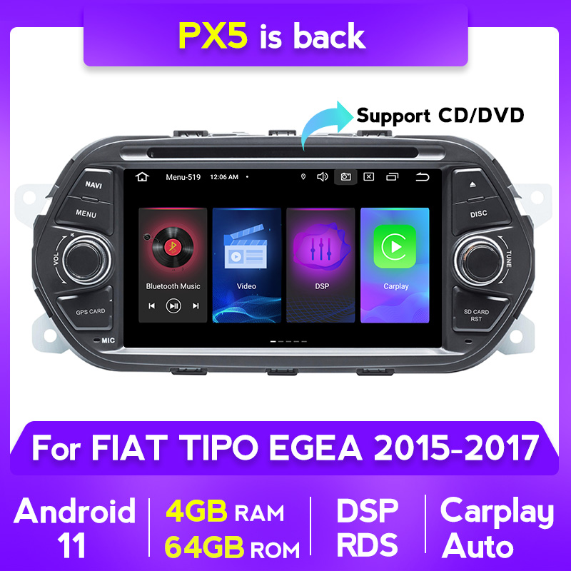 DSP RDS 4 + 64G ȵ̵ 11 ڵ DVD GPS Fiat T..